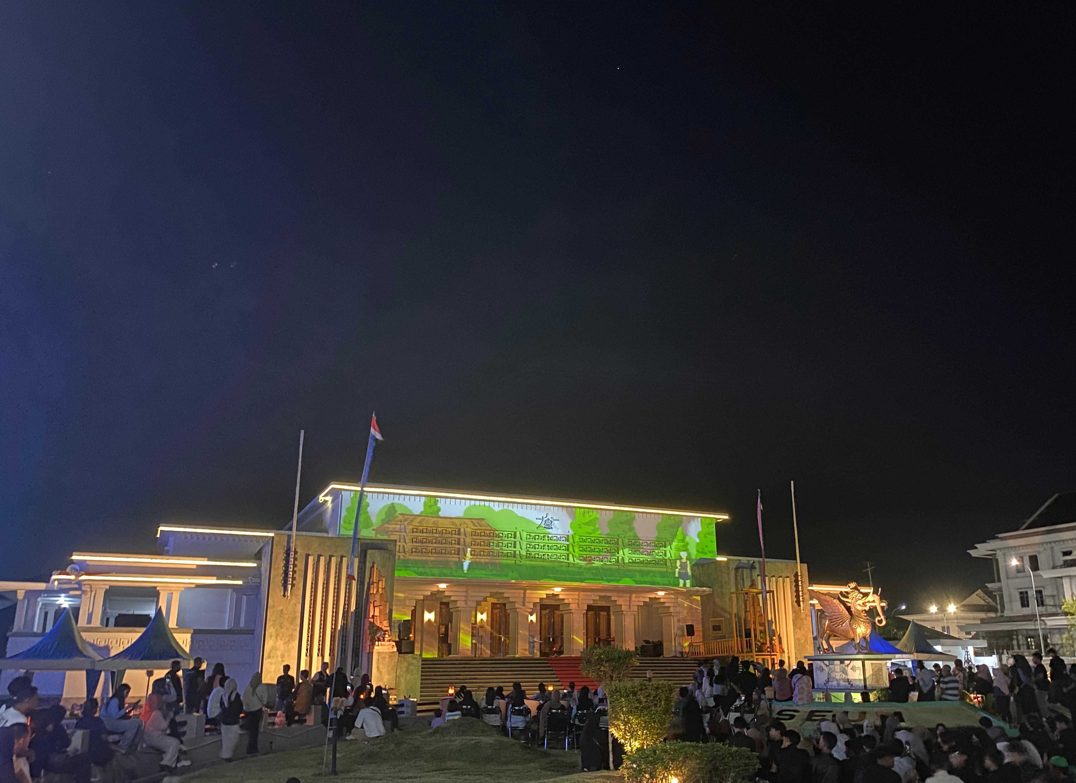 Video Mapping Museum Mulawarman Hidupkan Legenda Putri Karang Melenu